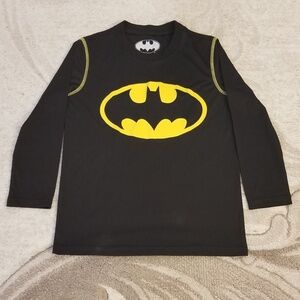 Long Sleeve Athletic Tee, Batman, M Boy